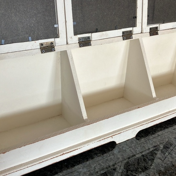 Shabby Chic Tabletop Organization/Storage Unit, Black Front Are Chalkboard - Picture 5 of 14